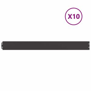 vidaXL Borduri de gazon 10 buc Negru 10x103 cm Oțel laminat la rece