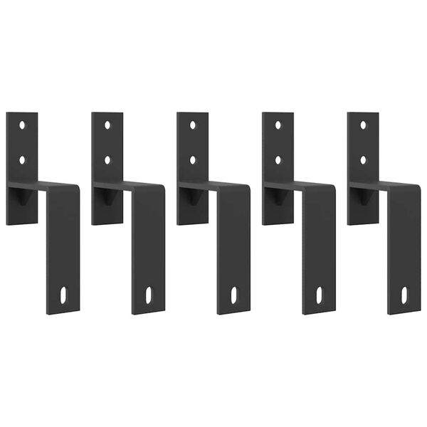 vidaXL Set feronerie pentru uși glisante, negru, 200 cm, oțel