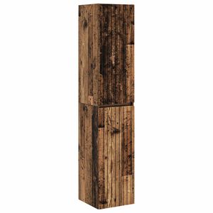 vidaXL Dulap Bathroom Montat pe Perete Lemn vechi 33 x 34,5 x 160 cm