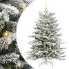 vidaXL Brad de Crăciun artificial cu ramuri articulare Alb 150 cm