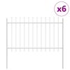 vidaXL Gard de Grădină WOERDEN 6 buc. 10,2 x 1,2 m Alb