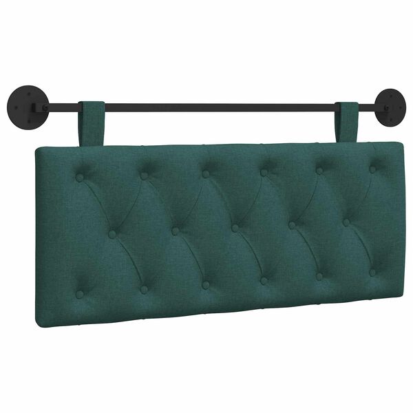 vidaXL Cap de pat suspendat Verde &icirc;nchis 110 x 55 x 7 cm țesătură