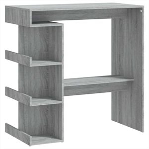 vidaXL Masă bar cu raft de depozitare stejar sonoma gri 100x50x101,5cm