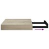 vidaXL Rafturi perete suspendate, 2 buc., stejar, 23x23,5x3,8 cm, MDF