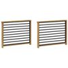 vidaXL Modul cotiere 2 pcs Alb 80 x 6 x 61 cm Lemn Solid de Acacia