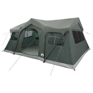 vidaXL Cort de Familie 487 x 340 x 216 cm Verde Army Poliester și oțel