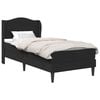 vidaXL Cadru de pat cu headboard Negru 90 x 190 cm Piele artificială