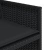 vidaXL Set mobilier de exterior cu perne, 11 piese, negru, poliratan