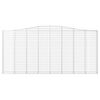 vidaXL Coșuri gabion arcuite 5 buc, 400x30x180/200 cm, fier galvanizat
