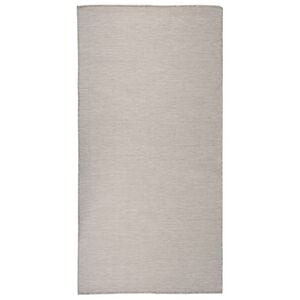 vidaXL Covor de exterior, gri deschis, 100x200 cm, țesătură plată