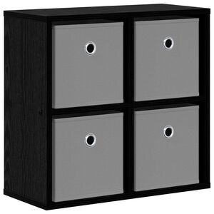 vidaXL Bufet cu sertar Stejar Negru 49,5 x 22 x 47 cm