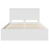 vidaXL Cadru de pat cu headboard Alb 140 x 190 cm Lemn de pin masiv