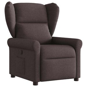 vidaXL Fotoliu rabatabil, maro &icirc;nchis, material textil