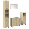vidaXL Set mobilier de baie, 4 piese, stejar sonoma, lemn prelucrat
