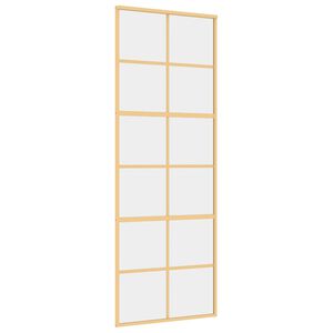 vidaXL Ușă glisantă auriu 76x205 cm sticlă ESG transparentă/aluminiu