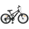 vidaXL Bicicletă Montană 24 Inci 6-Viteză pentru 8-12 ani Negru