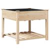vidaXL Vază pentru Grădină Bej 90 x 90 x 76,5 cm Lemn de Brad Solid