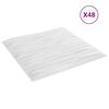 vidaXL Panouri de perete 48 pcs Piatra Alba 50 x 50 cm Spumă XPS