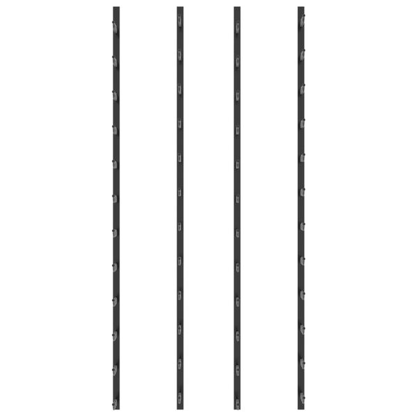 vidaXL Suporturi vin montate pe perete, 72 sticle, 2 buc., negru, fier