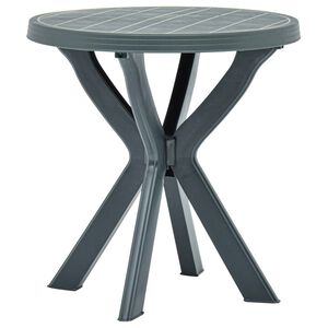 vidaXL Masă de bistro, verde, &Oslash;70 cm, plastic