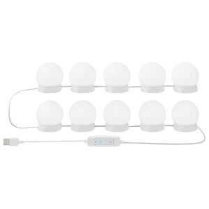 vidaXL Lumini pentru oglindă Alb 4,5 x 4,5 x 4,7 cm Plastic