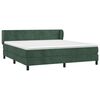 vidaXL Pat box spring cu saltea, verde &icirc;nchis, 180x200 cm, catifea