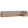 vidaXL Set de canapele de exterior 6 pcs Gri natural și deschis