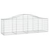 vidaXL Coș gabion arcuit 200x50x60/80 cm fier galvanizat