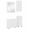 vidaXL Set de mobilier pentru baie TULUM 4 buc. Alb lucios