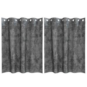 vidaXL Cortine din catifea 2 buc. Gri 140 x 140 cm Catifea