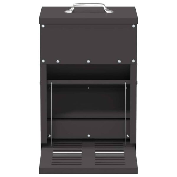 vidaXL Hrănitor cu pedale pentru pui Negru 25 x 42 x 40 cm