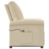 vidaXL Fotoliu cu ridicare, crem, material textil