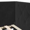 vidaXL Cadru de pat colțar cu headboard Negru 90 x 200 cm Catifea
