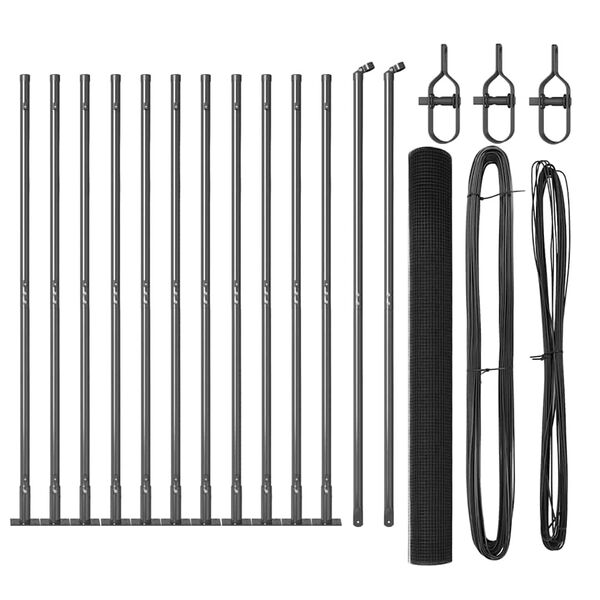 vidaXL St&acirc;lp de gard. Gri 50 x 1,4 m (rulou plasă de 19 x 19 mm)