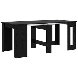 vidaXL Masă de dining 180 x 85 x 75 cm Lemn prelucrat Stejar Negru