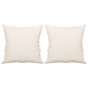 vidaXL Perne decorative, 2 buc., bej, 40x40 cm, microfibră