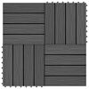 vidaXL Plăci podea în relief, WPC, 11 buc., 30 x 30 cm, 1 mp, negru