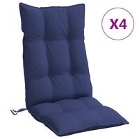 vidaXL Perne scaun spătar înalt 4 buc., bleumarin, țesătură Oxford
