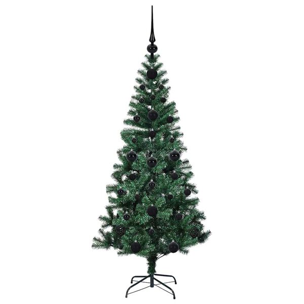 vidaXL Pom de Crăciun artificial pre-iluminat cu 150 LED Verde 120 cm