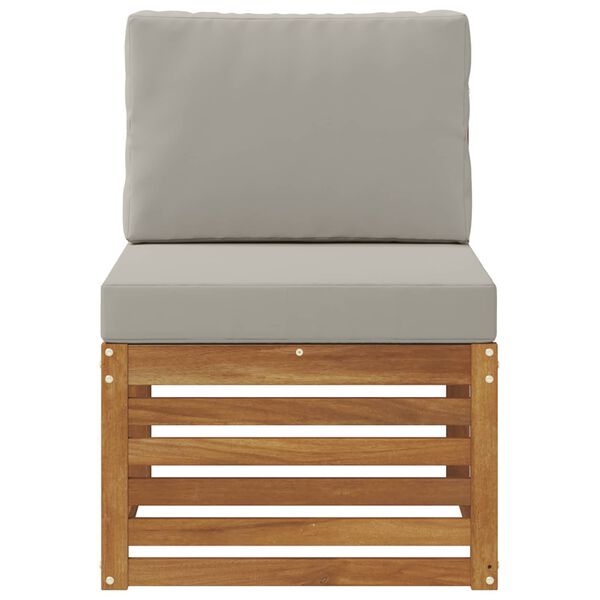 vidaXL Canapea Medie pentru Exterior Lemn Solid de Acacia natural