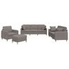 vidaXL Set de canapele cu perne, 4 piese, gri taupe, textil
