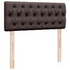 vidaXL Pat box spring cu saltea, maro &icirc;nchis, 120x190 cm, textil