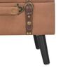 vidaXL Taburet cu depozitare, 40 cm, maro, piele ecologică