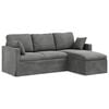 vidaXL Canapea Gri &icirc;nchis 198 x 134 x 80 cm Catifea