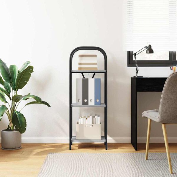 vidaXL Raft pentru cărți Gri Sonoma 40 x 30 x 109 cm Lemn compozit