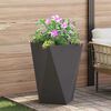 vidaXL Jardinieră 2 pcs Negru 50 x 50 x 75 cm Oțel