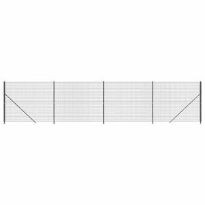 vidaXL Gard plasă de s&acirc;rmă cu bordură, antracit, 2,2x10 m