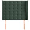 vidaXL Tăblie pat cu aripioare verde închis 83x23x118/128 cm catifea