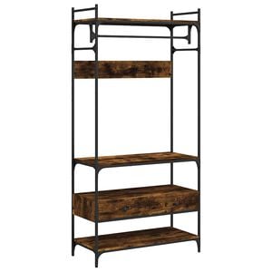 vidaXL Șifonier cu sertare stejar fumuriu 89x39x184,5 cm lemn compozit