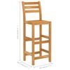 vidaXL Set mobilier bar de exterior, 5 piese, lemn masiv de acacia
